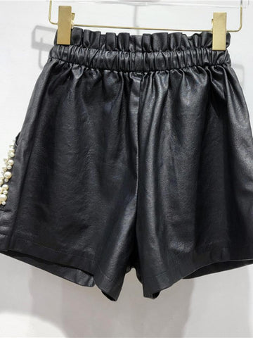 European Style black Shorts Women-WF00671-Veeddydropshipping
