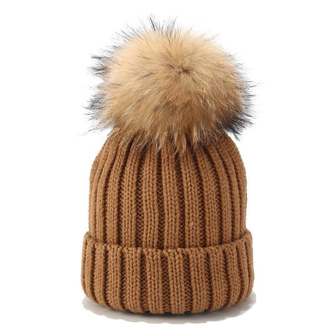 Women Winter PomPom Beanie Hat With Name-MF00983-Veeddydropshipping