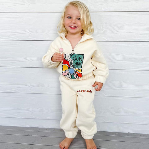 Winter Warm Boys Clothing Sets Thicken Half-Zip Fleece Jacket-TB01229-Veeddydropshipping