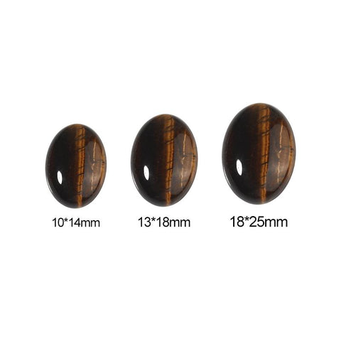 Natural Stone Oval Flat Back Cameo Cabochon Spacers For Jewelri Making-JW01597-Veeddydropshipping
