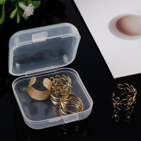 Storage Box Transparent Square Plastic Box  Jewelry Packaging -JW01726-Veeddydropshipping