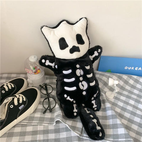 Funny Little Monster Skeleton Plush Backpack Cartoon-TB00066-Veeddydropshipping