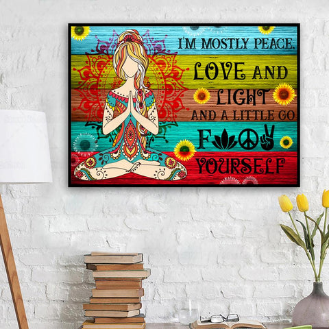 Light Hippie Canvas Painting Wall Art Home Decor-HA00207-Veeddydropshipping
