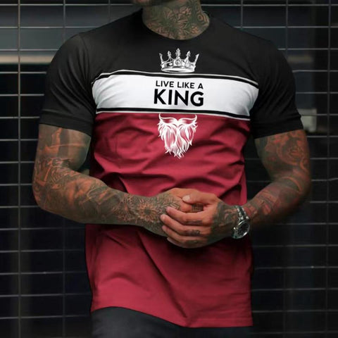 T-Shirt 3D King Printed Tops Fashion Unisex-MF00086-Veeddydropshipping