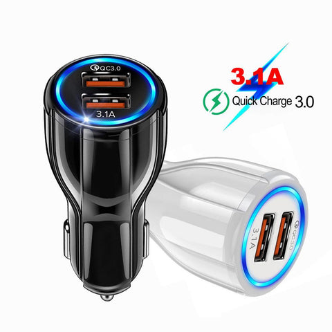 3.1A Dual USB Car Charger LED Fast Charging-PA01159-Veeddydropshipping