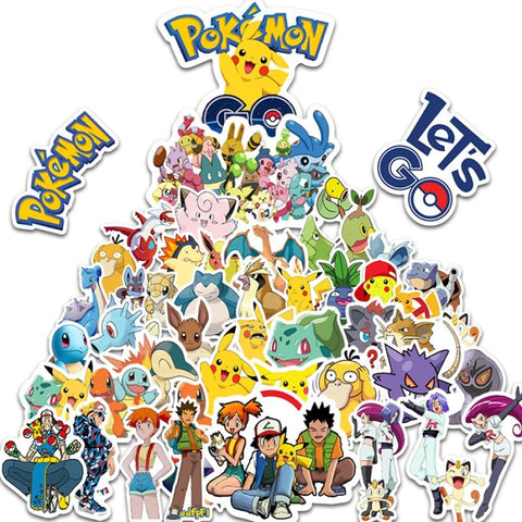 10/30/50/100Pcs Kawaii Pikachu Pokemon Stickers Motorcycle Phone-TB01631-Veeddydropshipping