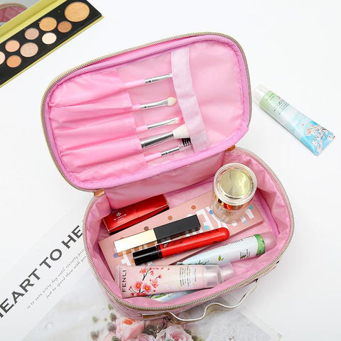 Bag Pearl Zipper Pure Color Checkered Travel-BS00567-Veeddydropshipping