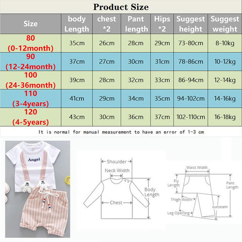 Baby Boy Summer Clothes T-Shirt+Shorts Cute Children Clothing-Veeddydropshipping-2