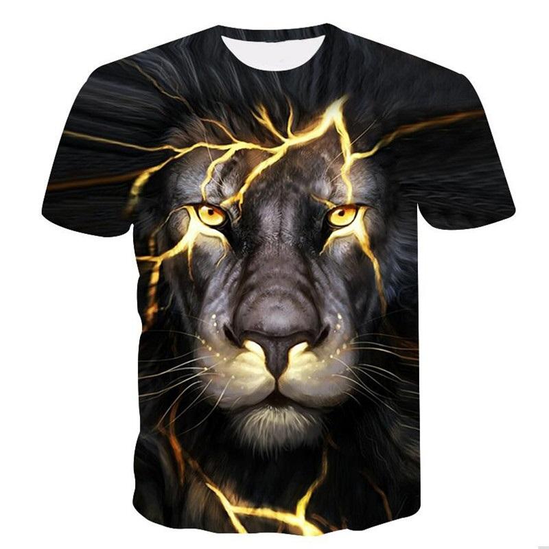 Summer Kids Lion T Shirts Costumes Children Round-Collar T-Shirts-TB01162-Veeddydropshipping