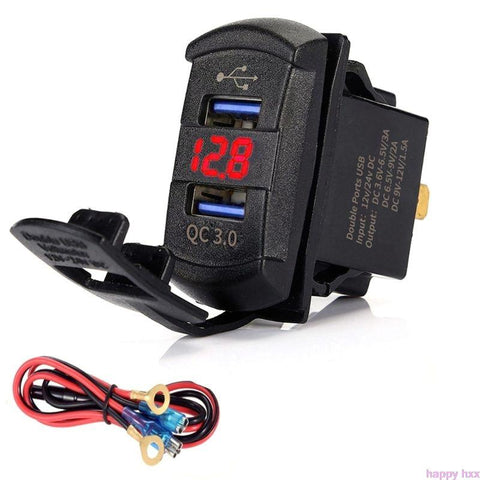 12-24V 3.1A LED Dual USB Car Auto Power Charger-PA01137-Veeddydropshipping