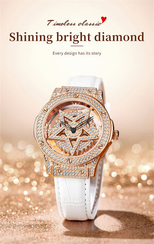 Luxury Elegant Quartz Watches Female Clock Snow Star-JW01038-Veeddydropshipping