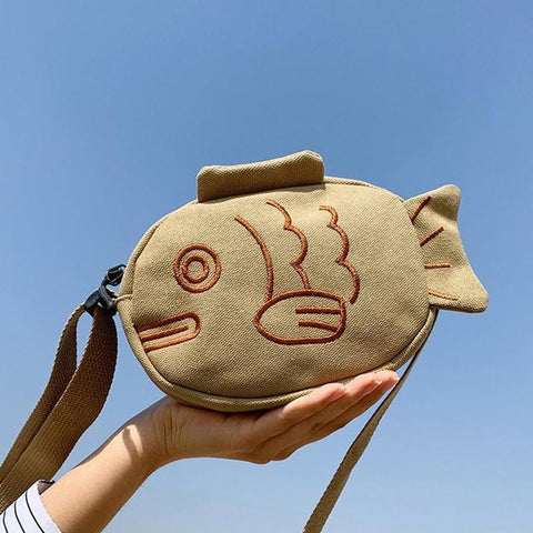 Fish Shape Torebka Listonoszka Portable Zippered Small Purses-BS00392-Veeddydropshipping