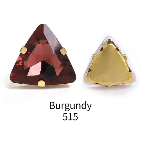 Glass Strass Rhinestones Triangles Claw Sewing Accessories-HA00042-Veeddydropshipping