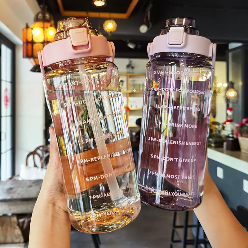 Large capacity plastic straw water cup water bottle-HA01241-Veeddydropshipping