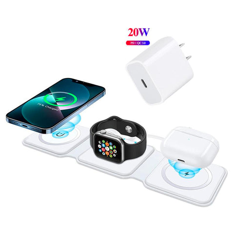 3in1 Wireless Charger Magnetic Foldable-Veeddydropshipping