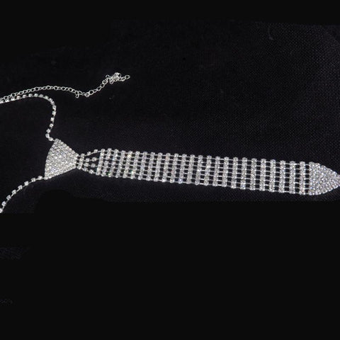 Fashion Diamond Tie Rhinestone Collar Tie-WF01336-Veeddydropshipping