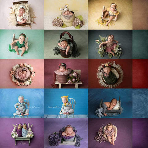 Adult Portrait Solid Color Backdrop Photography Retro Texture Kids Newborn Baby -CE00295-Veeddydropshipping