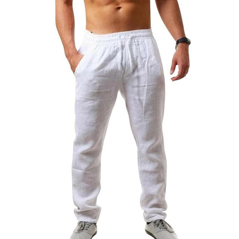 Solid Color Male Breathable Trousers Waist Loose-MF00352-Veeddydropshipping