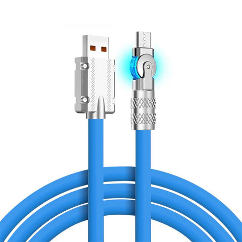120W 6A Rotating Fast Charging Data Cable for Apple Samsung Xiaomi Huawei Glowing-PA00431-Veeddydropshipping