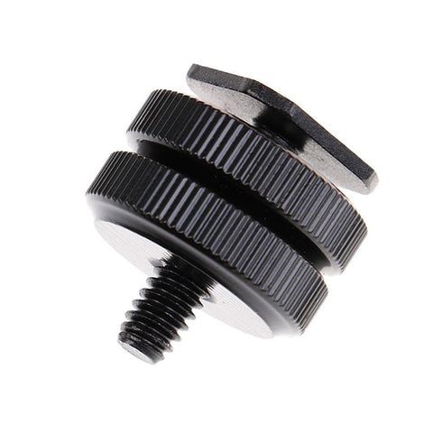 1/4 Hot Shoe Mount Phone Holder Dual Nut Cold Shoe Adapter Bracket-CE00416-Veeddydropshipping