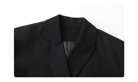 Women Blazer Design Wide Shoulder Ribbon Coat-Veeddydropshipping