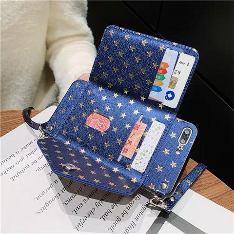 Crossbody Necklace Strap Luxury Star Wallet Case for Huawei Mate30 Mate20-PA00293-Veeddydropshipping
