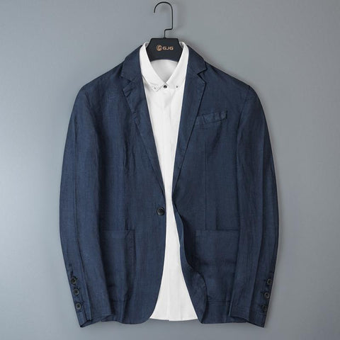 Linen Shirt Men&#39;s Youth Fashion Casual Light Coat-MF01317-Veeddydropshipping