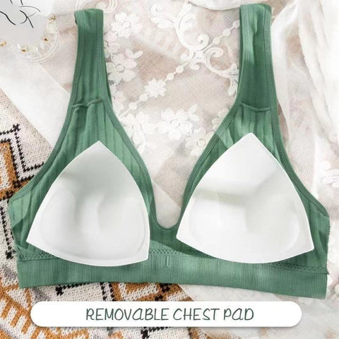 Women Underwear Sleeveless Deep V Sexy Bra-WF00912-Veeddydropshipping