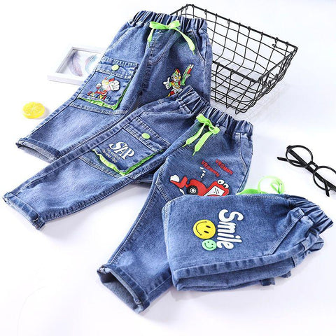 Kids Boys jeans Spring and Autumn Single Pants 2023 New Trousers-TB01307-Veeddydropshipping