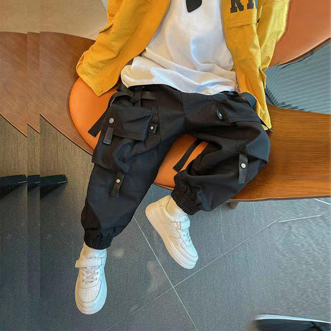 Children&#39;s Autumn Pants Boy Korean Version Handsome Overalls-TB01312-Veeddydropshipping