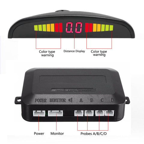 Parktronic For Cars LED Display Detector System Backlight Reverse Auto-AM00146-Veeddydropshipping