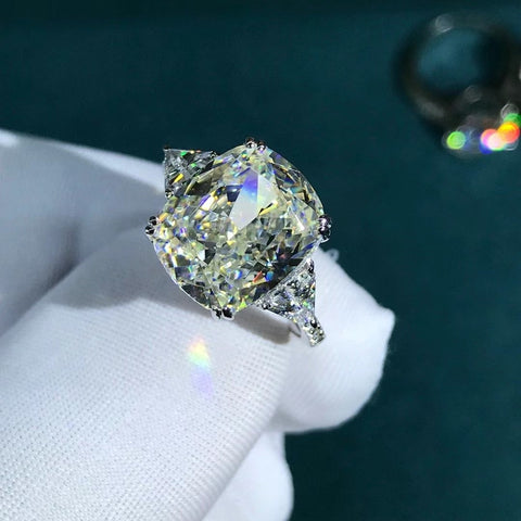 100% 925 Sterling Silver  Moissanite  Diamonds Wedding Engagement Ring-JW00100-Veeddydropshipping