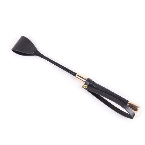 30-60CM Black PU Leather Spanking Paddle Long Whip Flirting Slave BDSM Flogger -BH01260-Veeddydropshipping