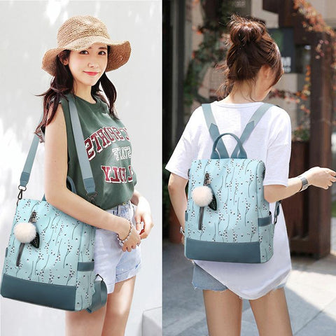College Student SchoolBag Fashion Women Backpacks Ladies School Backpack Casual-BS00019-Veeddydropshipping