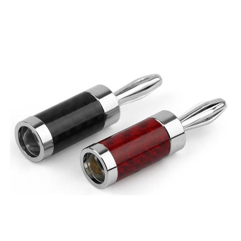8.0mm Banana Plug Connectors Male Audio Adapter For Speaker Screw Rhodium -CE00218-Veeddydropshipping