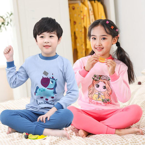 Children&#39;s autumn clothes and trousers pure cotton  underwear set big-TB01039-Veeddydropshipping