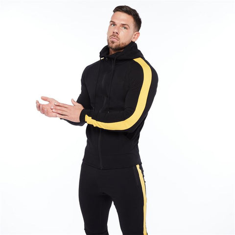 Cotton Zip Hoodie Colorblock Solid Color Casual-Veeddydropshipping