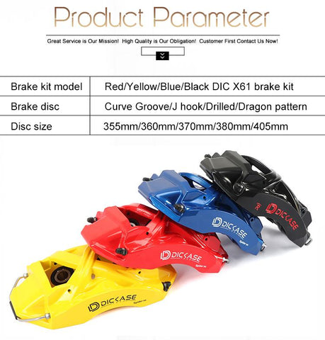 Dickass Front Rear Aluminium Car Brake Parts System Caliper Kits-AM00189-Veeddydropshipping