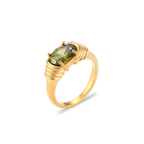 3A Zircon Shiny Stone Ring 18K Gold Plated Rings For Women-JW00023-Veeddydropshipping