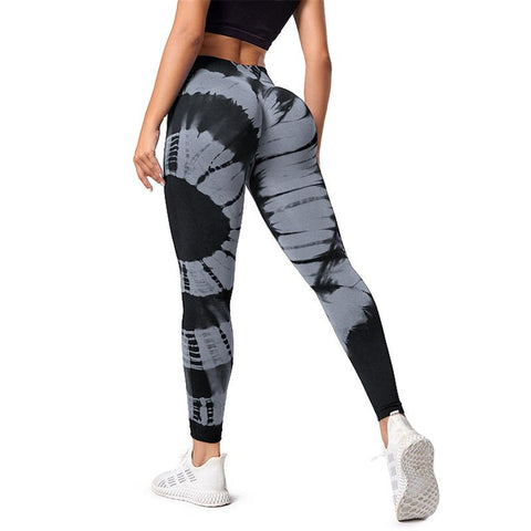 New Tie-Dye Seamless Yoga Leggings Breathable Gym High Waist Sports Leggings -OS00815-Veeddydropshipping