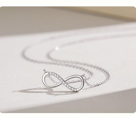 100% 925 Sterling Silver Infinite Love Pendant Necklace For Women -JW00053-Veeddydropshipping
