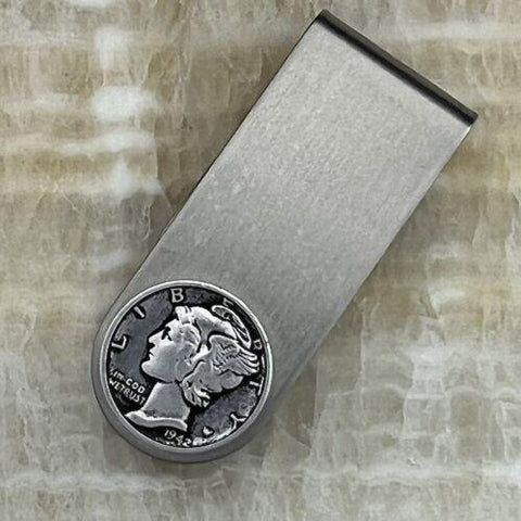 Clip Credit Card Holder w/ Vintage Mercury-MF00734-Veeddydropshipping