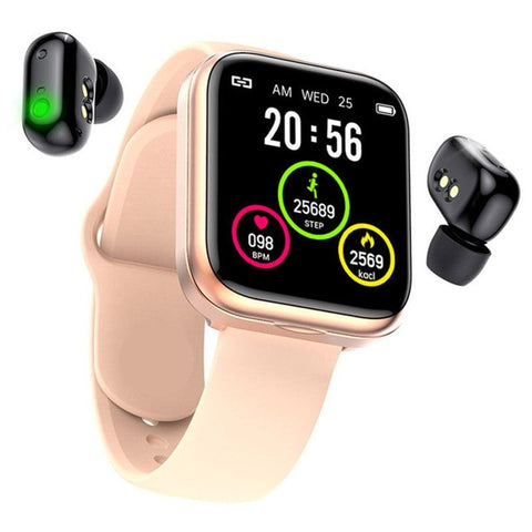 Smart Watch X5 TWS Bluetooth Headset Wireless Earphones Two in One 1.54inch-CE00536-Veeddydropshipping