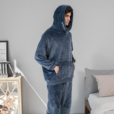 Lounge Wear PJS Autumn Winter New Flannel Pajamas Men Sleepwear-MF01571-Veeddydropshipping