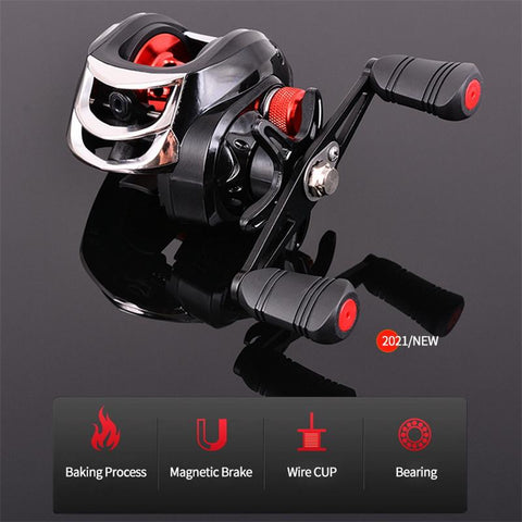 Better Leader Boat Fishing Baitcasting Reel 18+1BB Metal Spool 7.2:1 Magnetic -OS00363-Veeddydropshipping