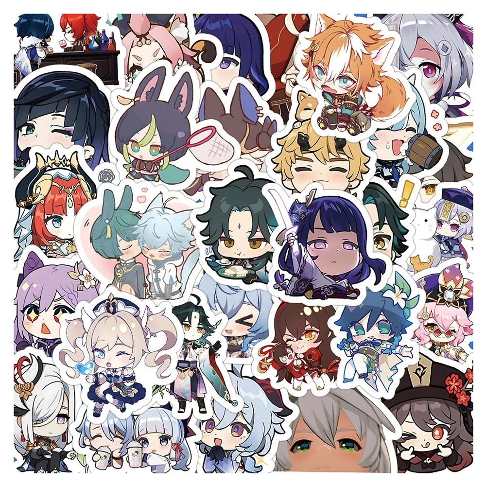 10/30/60Pcs Anime Genshin Impact Stickers Cute for Toys DIY Scrapbook-TB01638-Veeddydropshipping