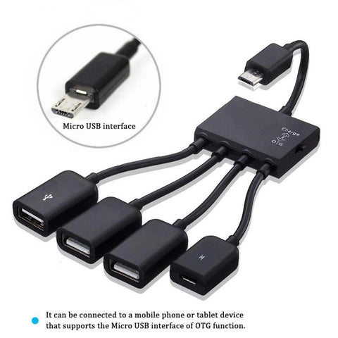 3 In 1 Micro OTG USB Port Game Mouse Keyboard Adapter Cable Tablet Black -CE00193-Veeddydropshipping