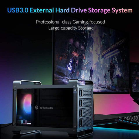 Hard Drive Enclosure RGB Fan-CO00945-Veeddydropshipping
