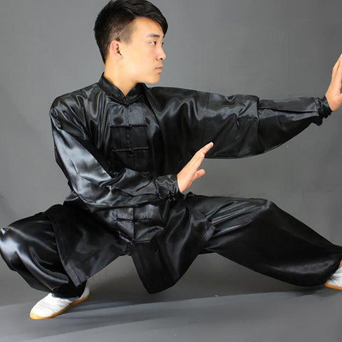 Clothing Black Long Sleeve Wushu TaiChi Men KungFu Uniform Suit Uniforms-MF01575-Veeddydropshipping