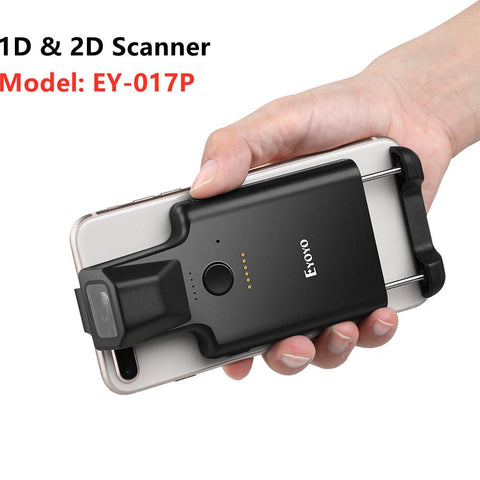 2D Backclip Bluetooth Barcode Scanner Portable Barcode Reader Data Matrix 1D 2D Barcode Scanner-Veeddydropshipping